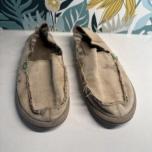 Sanuk Rasta Hemp Woven Slip On Flats Beach Surf Sandals Shoes Womens Size 11